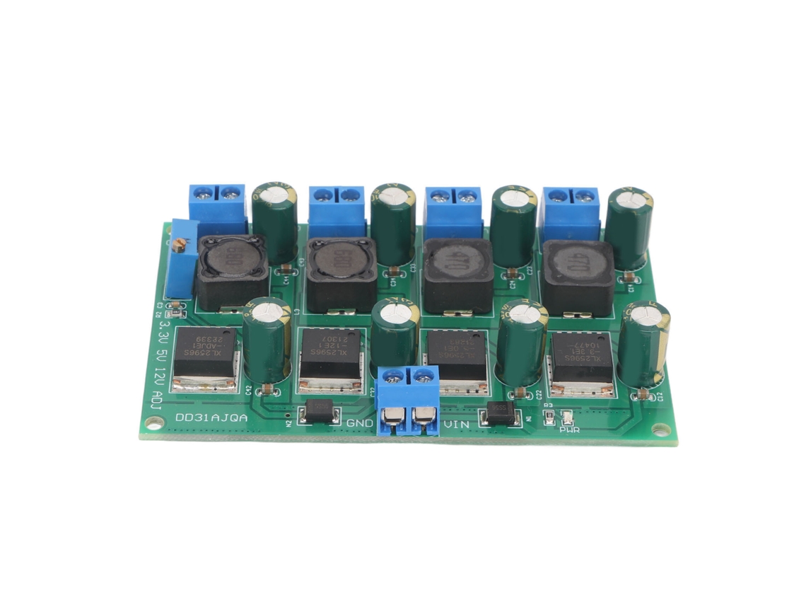Módulo Convertidor Reductor Ajustable De 2-28 V, 3 A, 50 W Con Protección Multicanal. Fuente De Alimentación.