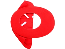 Parasol Ala Casco Seguridad Plegable Rojo Visera Malla