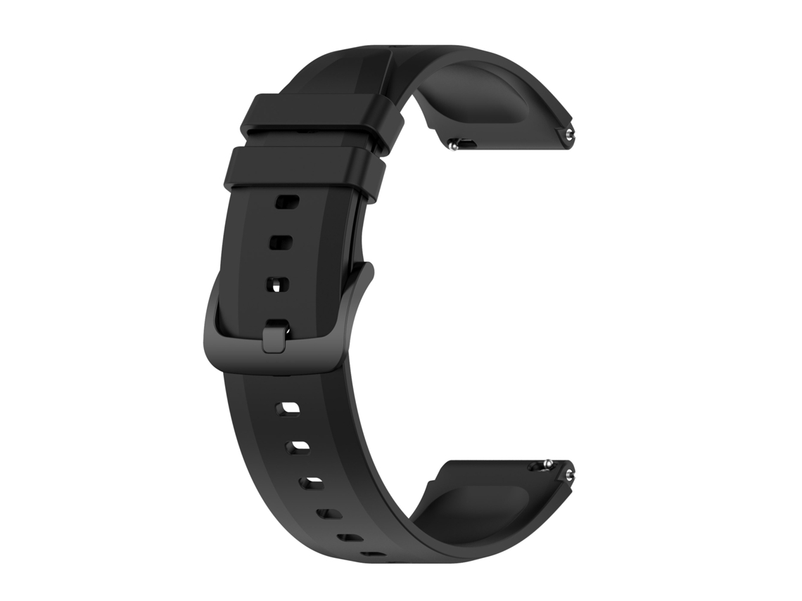 Correa de reloj inteligente para el Xiaomi Watch S1 22mm de silicona brillante con cabeza saliente (negro)