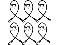 Juego De 6 Correas Elásticas De 375 Cm Con Ganchos De Rosca.