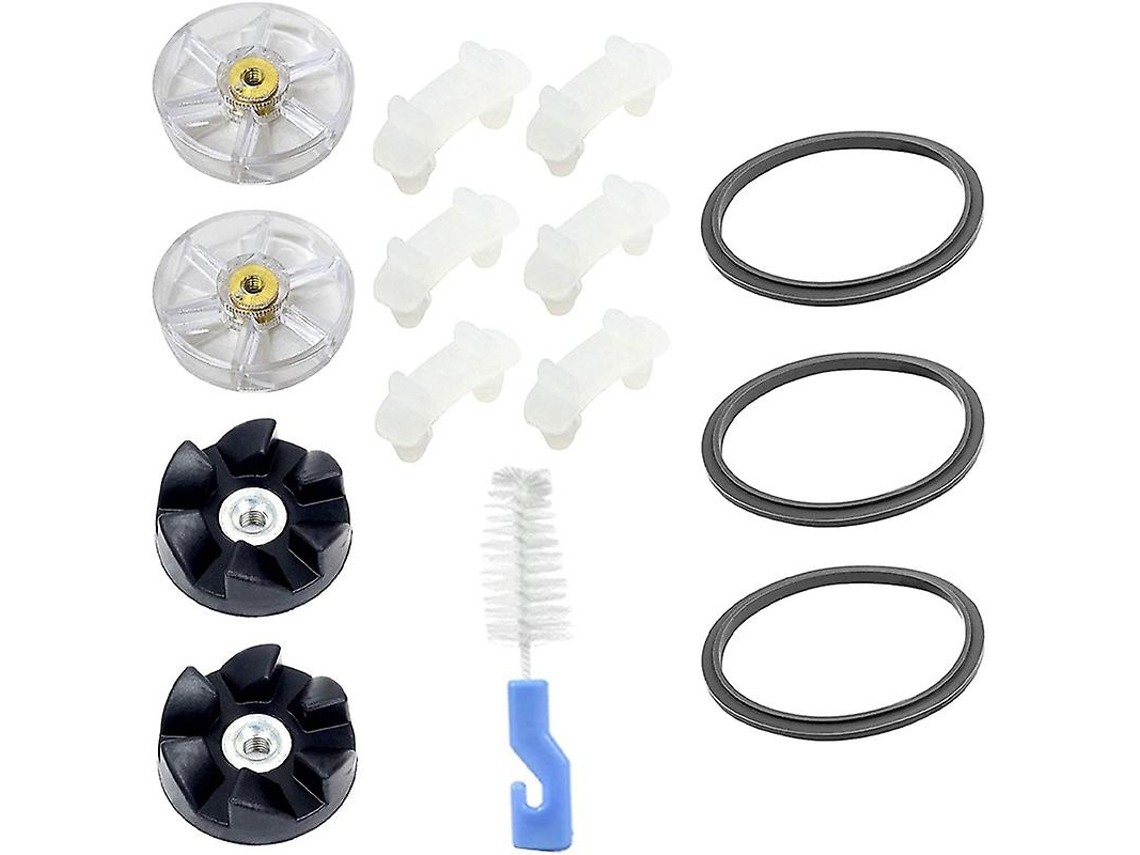 Kit De Repuesto 14 Piezas Para Licuadoras 600w 900w: Guarniciones De Silicona, O-rings, Tapones Antichoque Y Engranajes Negro Blanco