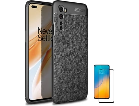 Carcasa + Protector de Pantalla Oneplus Nord CE 5G Rugged Leather Negro