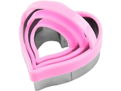 Juego De Cortadores De Galletas De Acero Inoxidable Con Forma De Corazón, 2 Piezas, Antiadherentes.
