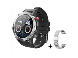 Reloj Inteligente con Llamadas Bluetooth Reproducción de Música y Funciones Deportes al Aire Libre Negro YEMAESRE