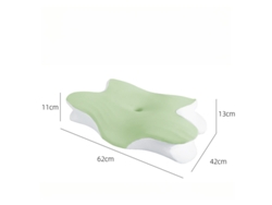 Almohada Para El Cuello Ergonómica De Seda Helada Transpirable Con Espuma Viscoelástica Para Dormir (verde) Cuich