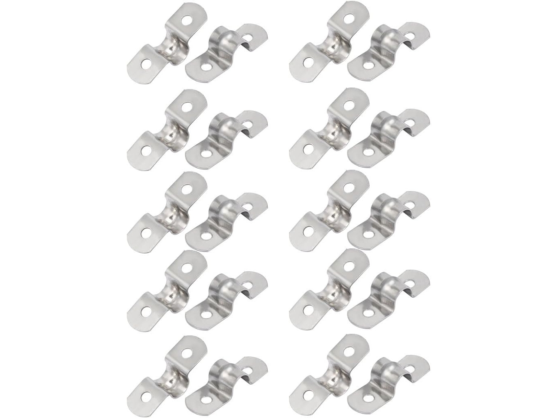 Abrazaderas De Tubo De Acero Inoxidable 304 M8 Con Dos Orificios.