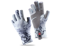 Guantes De Pesca Sin Dedos Hechos De Seda Helada, Antideslizantes, Transpirables, Con Protección Solar Upf50.