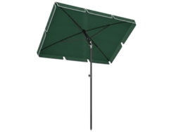 Sombrilla De Terraza De Aluminio 2x1,3x2,5 M Parasol De Jardín Rectangular Con Función De Inclinación Verde