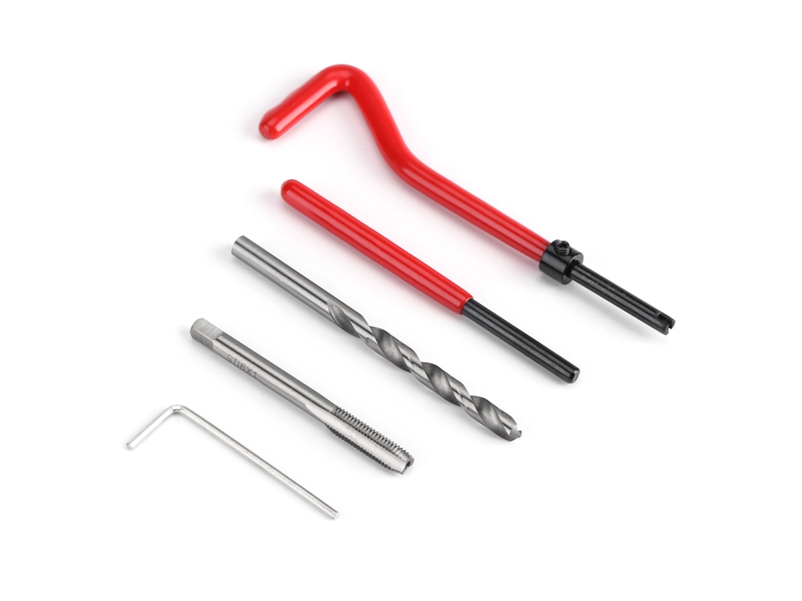 Kit De Inserção Para Reparação De Roscas M6, 30 Peças, Ferramenta Compatível Para Reparação Automotiva