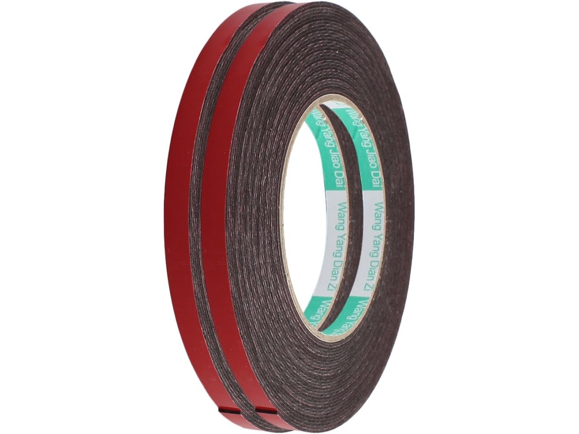 2 unidades de cinta adhesiva de espuma resistente a impactos, de una sola cara, 8 mm x 1 mm, 10 m CHABERLU