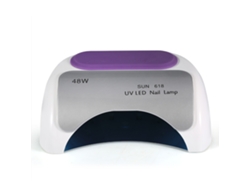 Lámpara de secado de uñas LED UV de 48 W, máquina de secado para todo tipo de geles de uñas, blanca