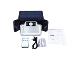 2026-lámpara De Pared Solar Con Sensor De Movimiento 3 Modos 3 Cabezas Ip65 Impermeable Luz Led Exterior Con Control Remoto