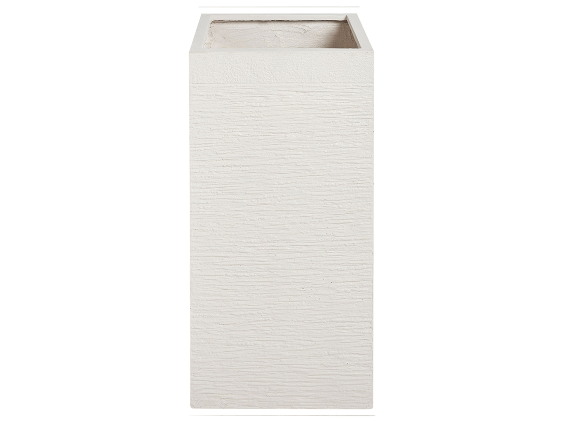 Maceta mediana BELIANI Dion de Mezcla de arcilla y fibras Beige 33x33x70