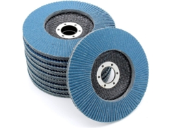2026-discos Abrasivos De Solapa 125 Mm Grano 80 Azul Acero Inoxidable 10 Piezas Para Esmeril Angular