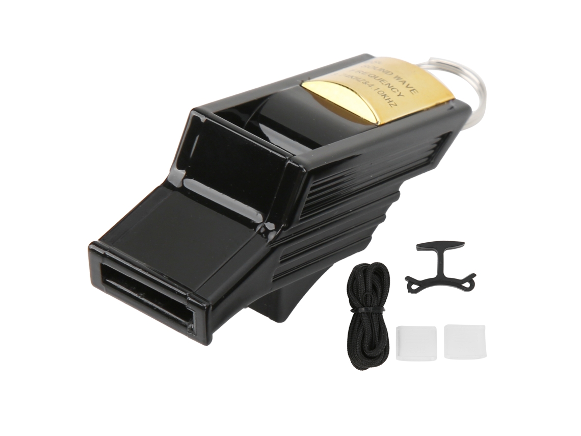 Jinwei-pito De Árbitro De Alta Frecuencia Mortun Whistle Con Porte De Nylon Ajustable Para Juegos Y Concursos Negro Oro