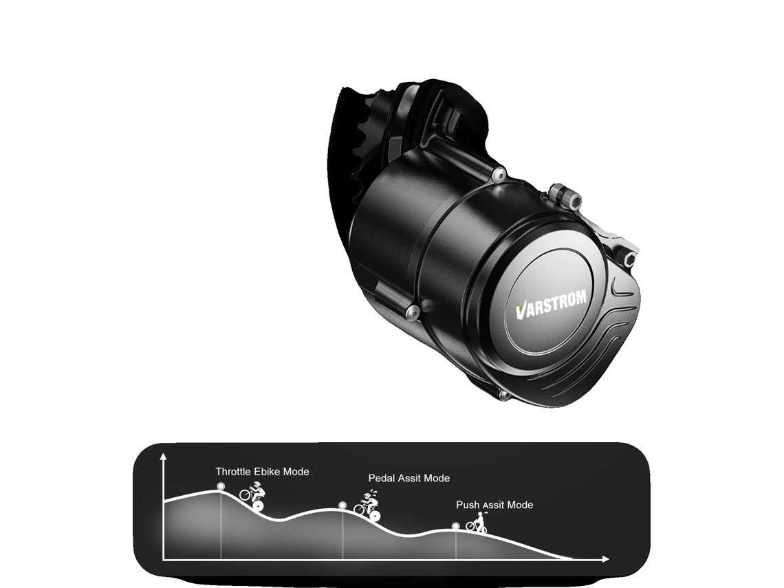 Motor de semieje, 48 V, alto par motor, TSCZ2B 48 V 500 W, Mini DZ40 (0-5 pasos), sensor de freno