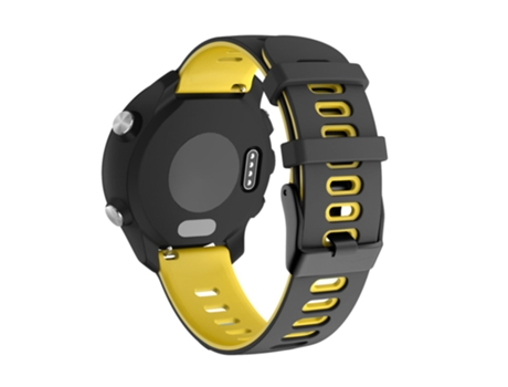 Correa de Silicona bicolor ajustable 20mm para Samsung Galaxy Watch4 Classic 46mm 42mm/Galaxy Watch4 44mm 40mm/Garmin vivoactive 3/venu - negro/ama...