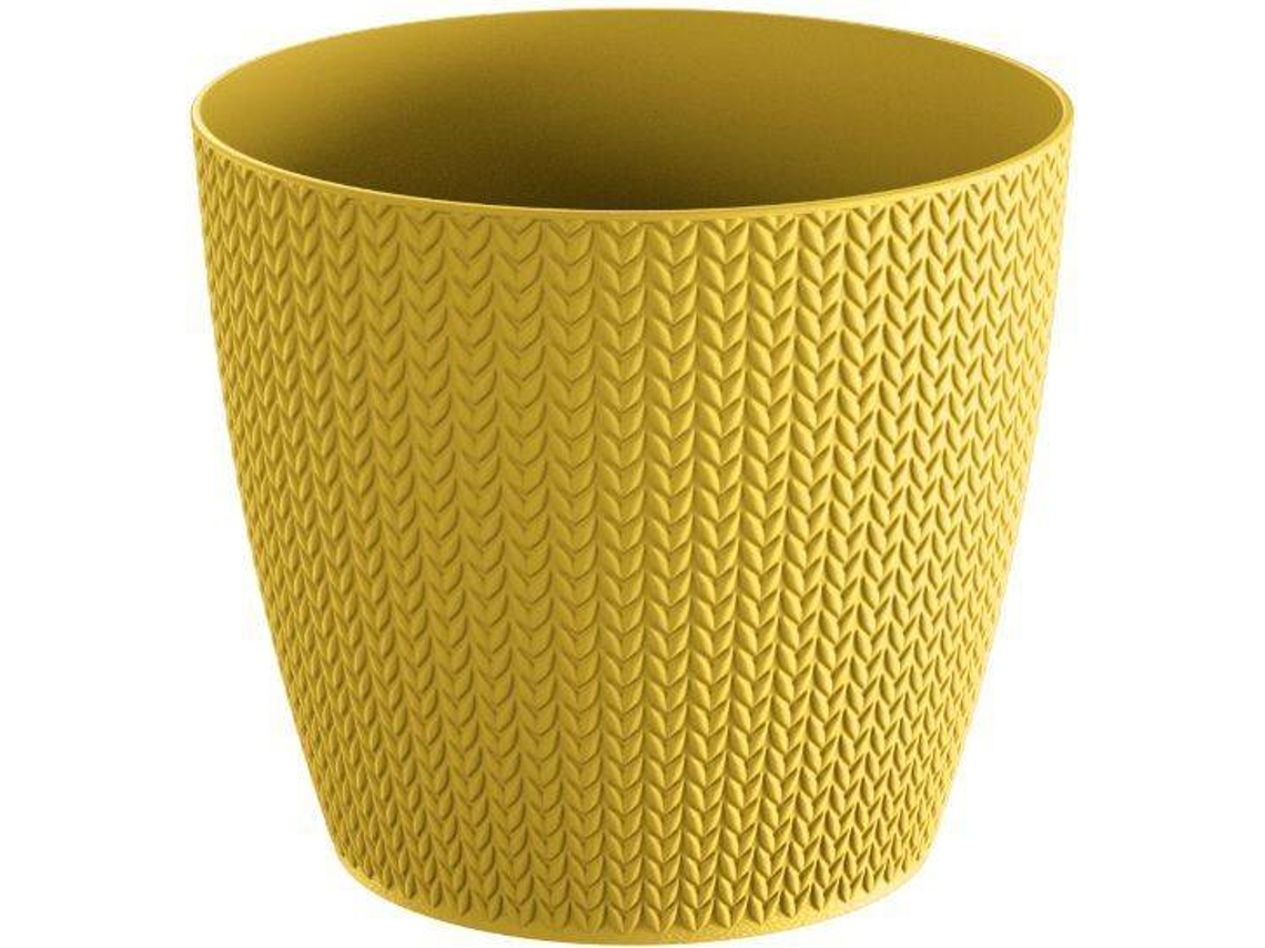 Maceta PROSPERPLAST Wheaty (Amarillo - 12.8 x 12.8 x 11.2 cm)