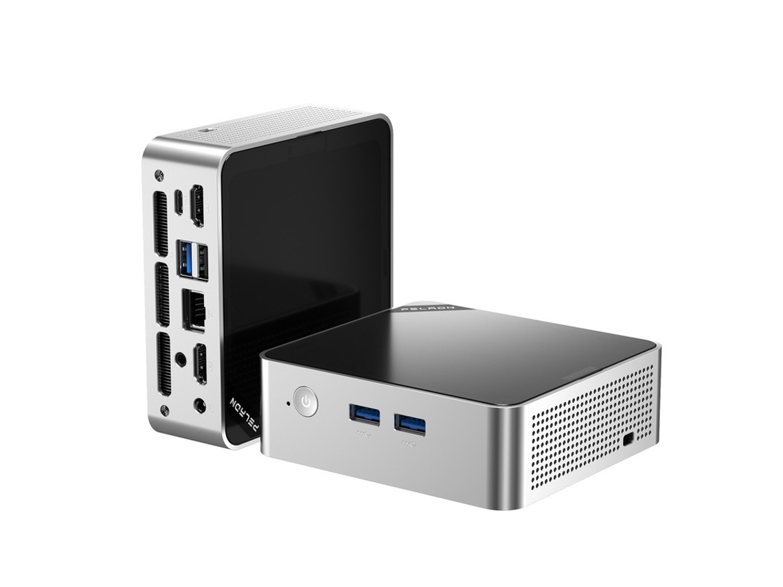 Mini PC Peladn Wo5 AMD Ryzen 3 4300u hasta 3,7 GHz, 8 GB de RAM DDR4, SSD de 256 GB, Wi-Fi 6, Bluetooth 5.3, compatible con tres monitores y Windows 11 Pro.