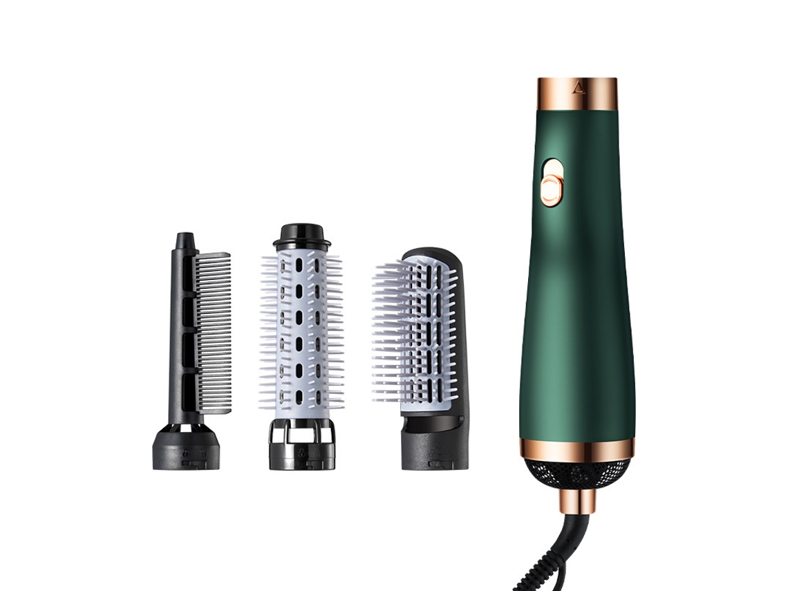 Secador de cabelo 3 em 1 2026 com escova: Secador, modelador de cachos e alisador com íons negativos.