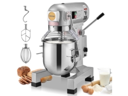 VEVOR Batidora de alimentos comercial 18.7L Batidora de masa con soporte de 3 velocidades 1100W para restaurante