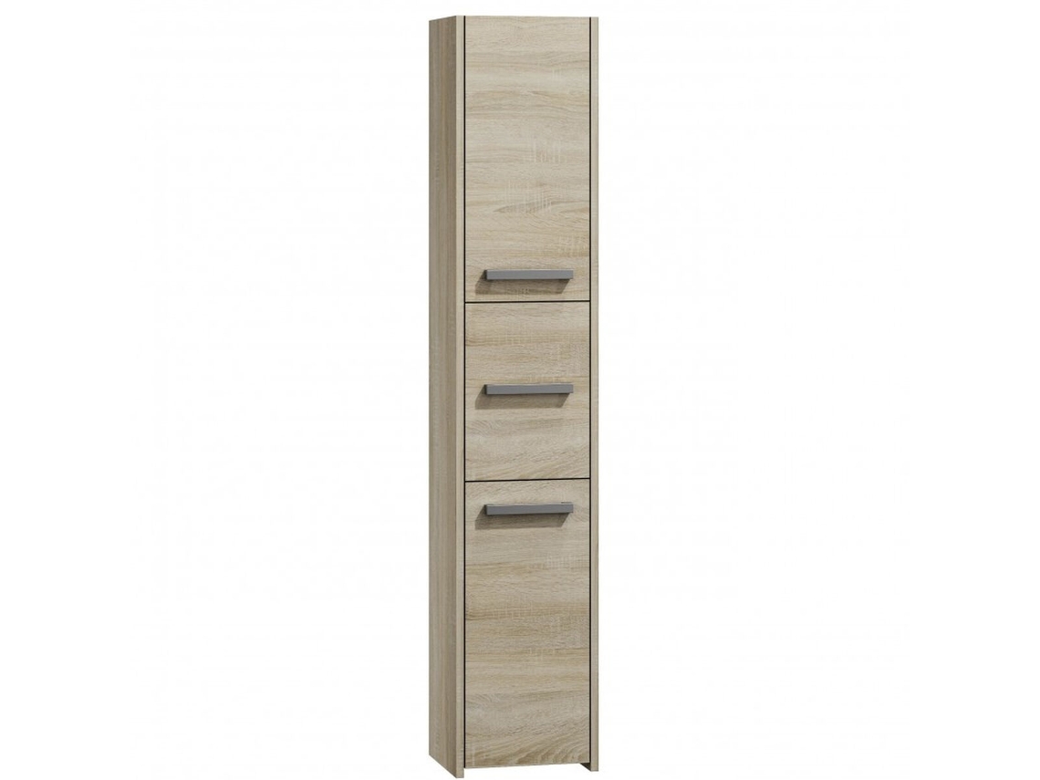 Mueble Auxiliar TOP E SHOP S33 SONOMA Baño y ducha Plateado Roble Laminado Plástico Aglomerado