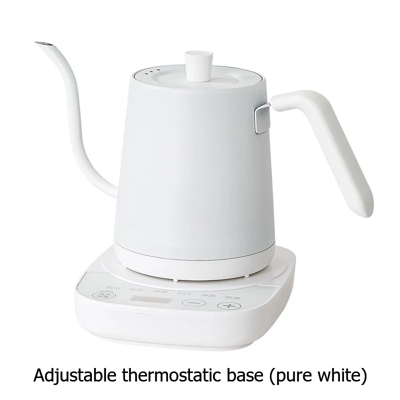 Cafetera Eléctrica (blanca Mejorada, 110 V), 800 Ml, Hervidor De Agua, Acero Inoxidable.