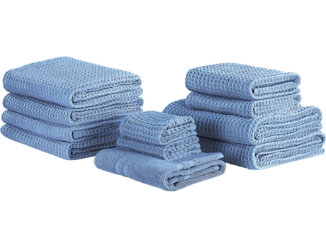 Set 11 Toallas de Baño Areora 248113 (Azul - Algodón -100x150x1 cm)