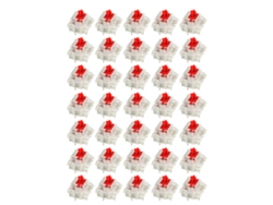 35pcs Chave Mecânica Smd Rgb Diy Estabilidade Alta Transparente Para Teclado Iniciantes Profissionais Chave Vermelha