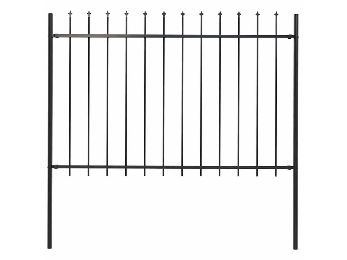 Valla VIDAXL Negro Acero (170x170cm)