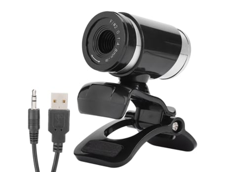 BISBISOUS 480P Cámara de computadora USB Accesorio de cámara web sin unidad Micrófono incorporado de ángulo ajustable para PC portátil Negro