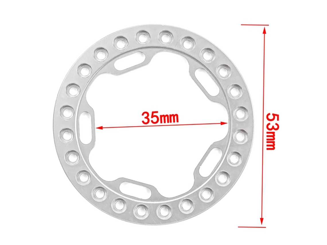 Ymsl Anillo De Reemplazo De Llanta Rc Beadlock 4pcs Compatible Con Coches Rc 1/10 Trx4 Scx10 90046 90047 Llantas 1.9in Hxl