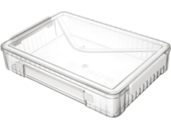 Caja De Almacenamiento De Plástico Apilable Con Asa Para Oficina, Hogar, Escuela Y Revistas.