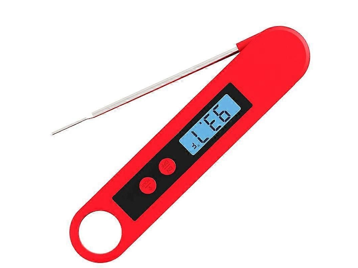 Termómetro digital instantáneo para carne y alimentos, pantalla LCD retroiluminada, resistente al agua, GOKOCO