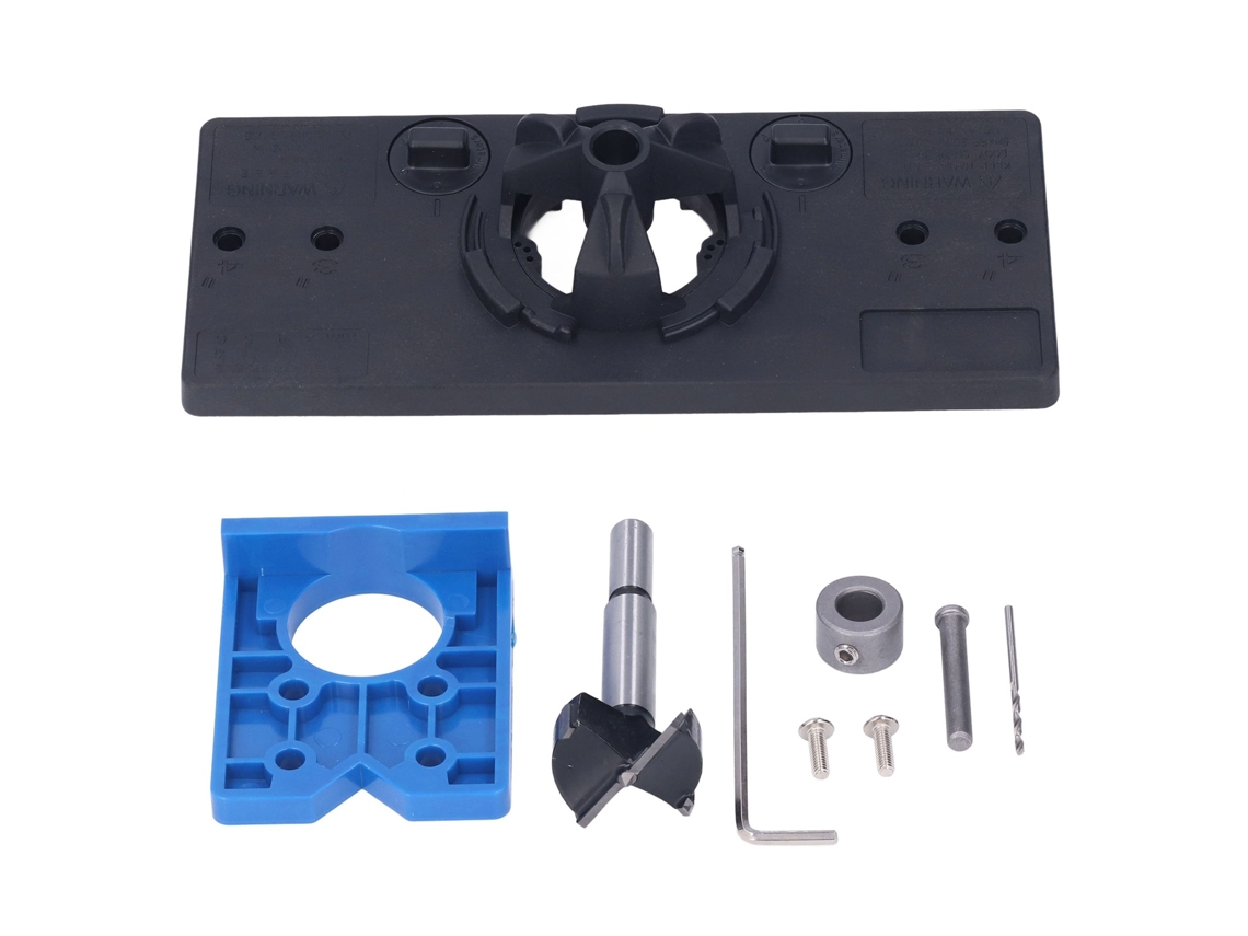 Kit De Broca Y Guía De Perforación Para Localizador De Orificios De Bisagra De 35 Mm Para Carpintería, Madera Y Abs.