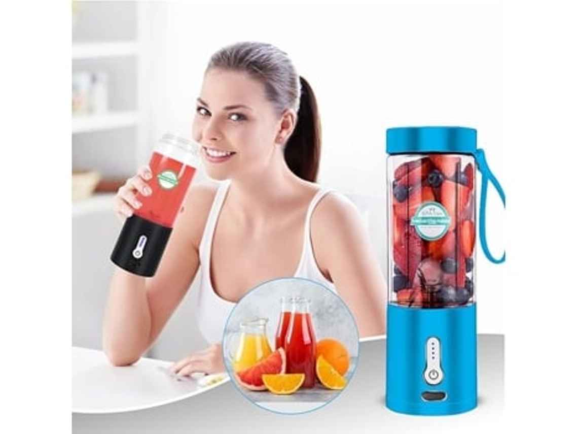 Licuadora portátil Henten Home mejorada de 18 oz con 6 cuchillas