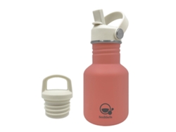 Botella de acero inoxidable Smikels rosa de 350 ml, a prueba de fugas, para niños, ideal para la escuela.