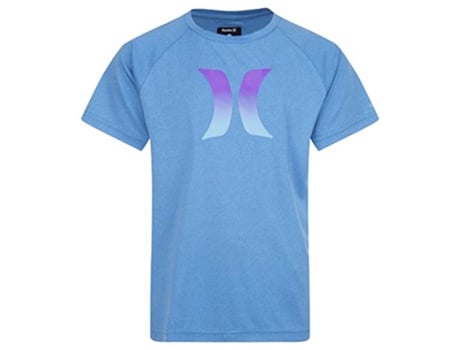 Rashguard Infantil Manga Curta Ombre Icon Upf Azul Shurley