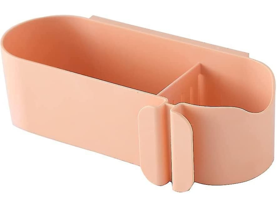Soporte multifuncional rosa para secador de pelo para baño, colgador de pelo, estante para secador GOKOCO