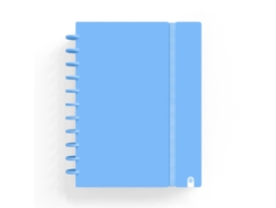 Cuaderno INGENIOX A4 Rayado 80Hj 100G Foam C/Goma Elástica Azul Pastel 66024030