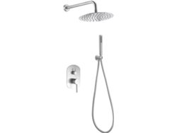 Conjunto ducha monomando empotrado Moscú (acero S. IMEX GPK034