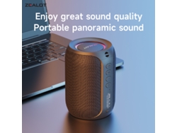 Altavoz Inalámbrico Portátil Zealot S32pro Bt 5.2 Ipx5, Sonido Hifi De 15 W, Batería De 3000 Mah Con Luz Ambiental.