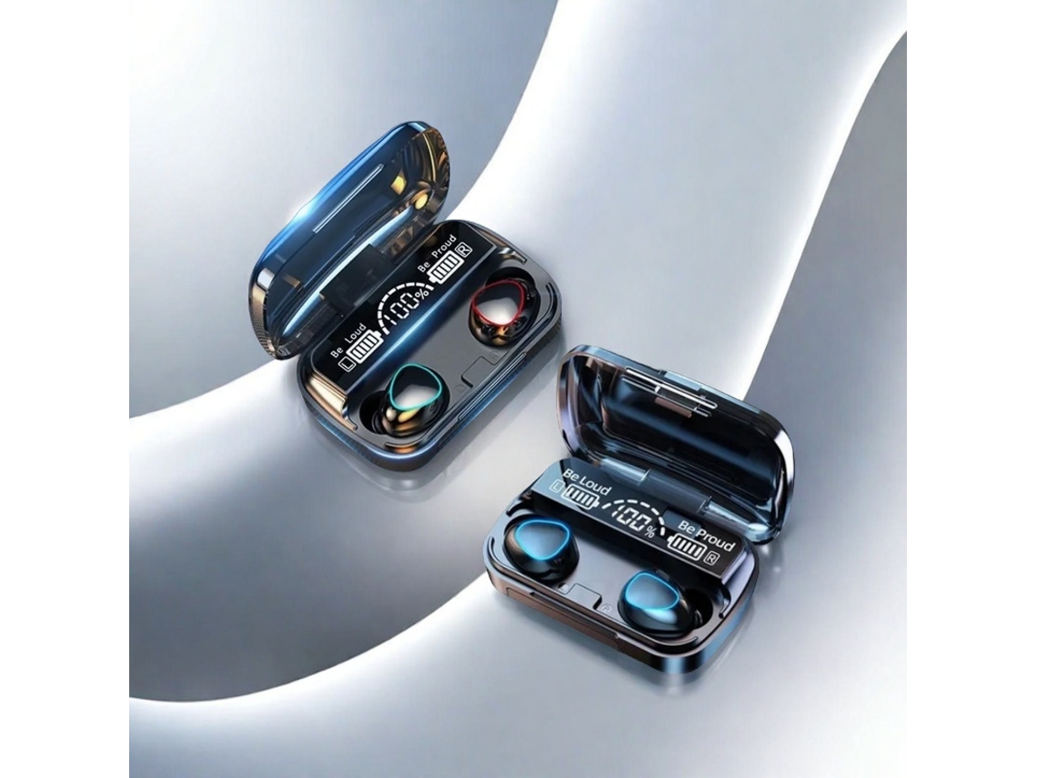 Auriculares Bluetooth, auriculares estéreo inalámbricos, pantalla LED, resistentes al agua, con micrófono. Mdug