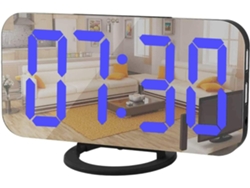 Despertador Digital Electrónico Led Y Espejo Reloj Electrónico Con Pantalla Grande 3 Niveles De Brillo Cuich Veanxin