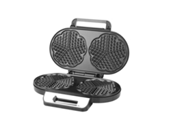 SFUSHOS Máquina para hacer gofres y sándwiches, 2 placas, forma de corazón, plateada, 220 V, enchufe europeo