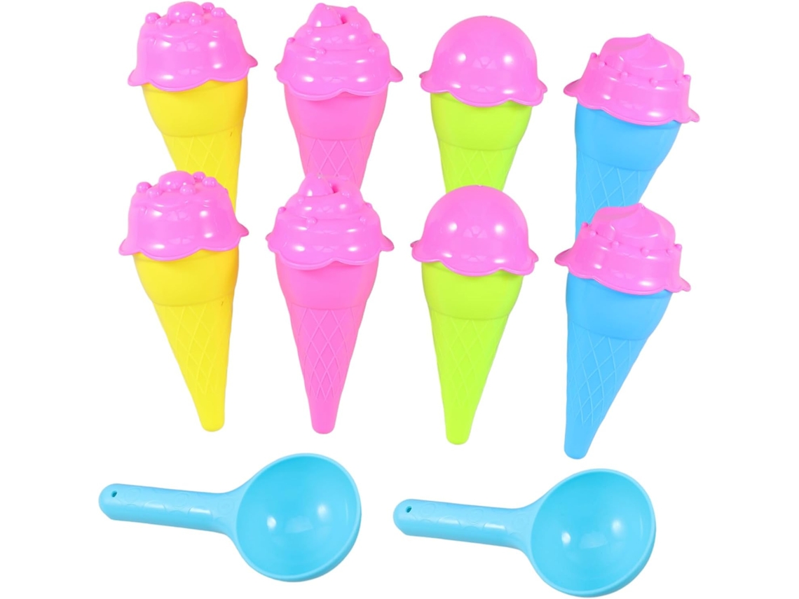 Juguetes De Playa En Miniatura Con Forma De Cono De Helado Para La Arena, Moldes De Arena Para Niños Y Niñas.