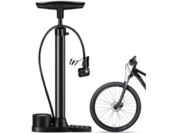 Bomba de aire vertical Gokoco para bicicletas, bomba de pie para bicicletas, inflador de neumáticos portátil