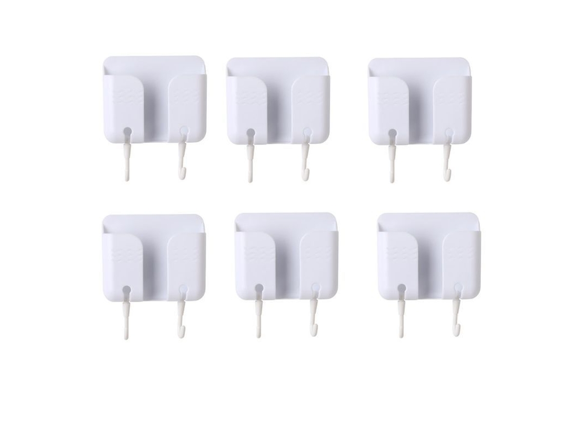 6 Soportes Adhesivos De Pared Para Teléfono, Ideales Para Cargar El Móvil En El Dormitorio Y Guardar Tus Dispositivos.