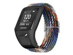 Correa de nailon trenzada ajustable con funda Ly para bicicleta eléctrica TomTom Runner 2/3/Spark/Adventurer