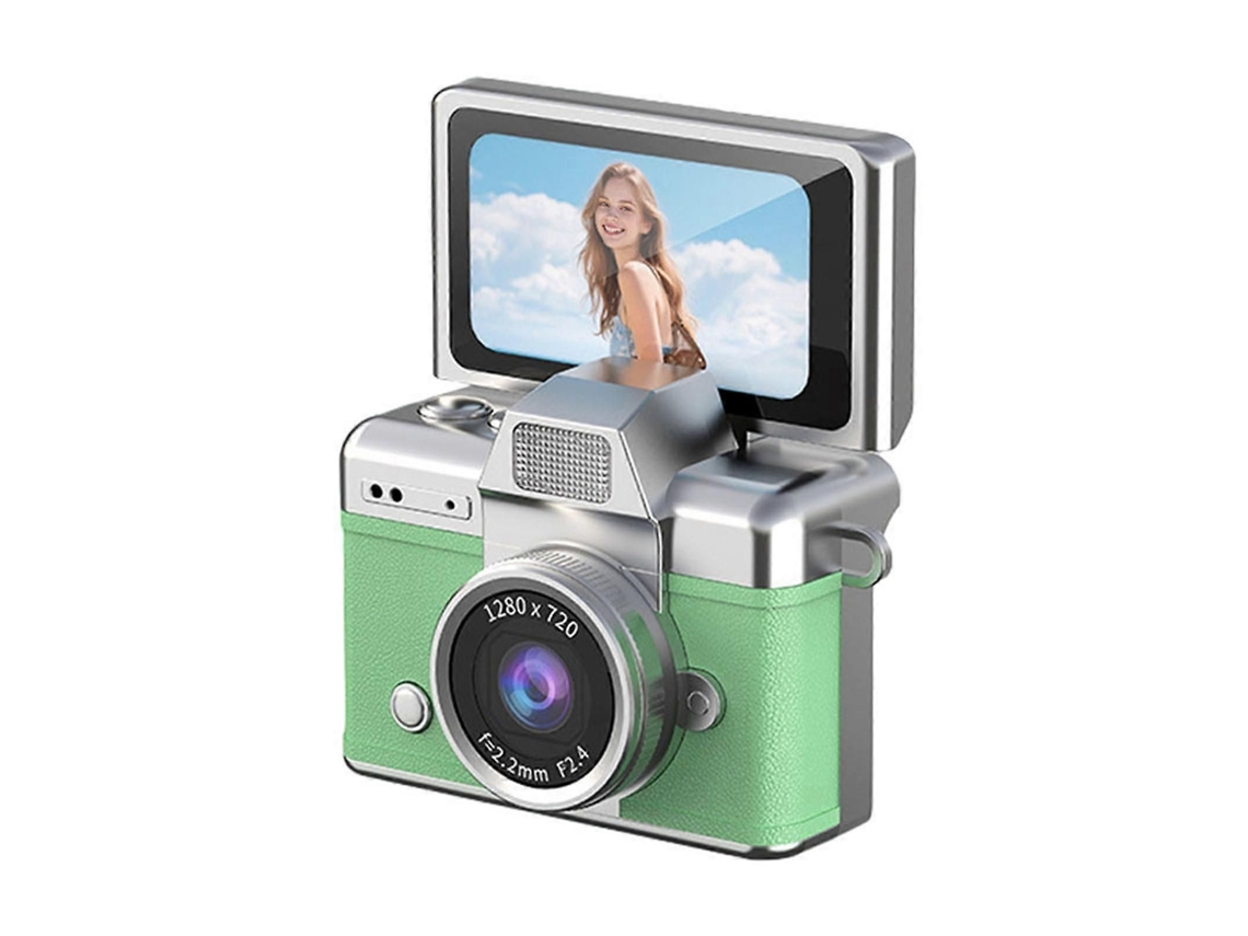 Minicámara digital 2026 con pantalla LCD articulada de 1,47 pulgadas, minicámara retro para llavero con tarjeta de 64 GB: ideal para viajar.